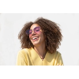 UrbanSky Sofia Sunglasses - Pack of 2 Rimless Sunglasses Women - Gradient Tint - Cat Eye, Warm