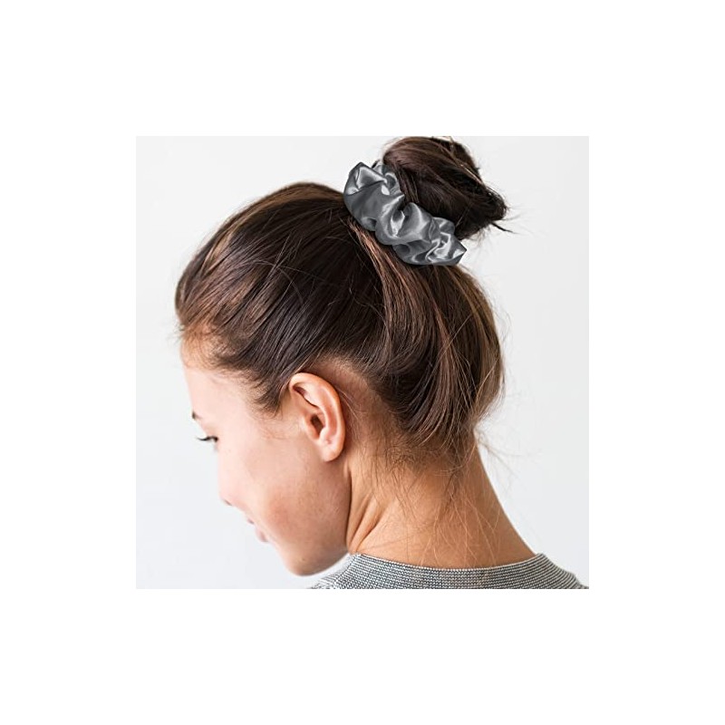 24 Ligas para Cabello de Satén Bandas Elásticas Sedosas Coleteros