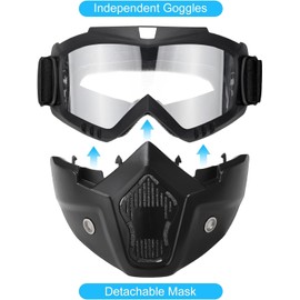 Airsoft Helmet and Mask Fast Base Jump Helmet PJ Style Airsoft Helmets Tactical Full face mask with Detachable and Adjustable Goggles