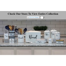 Home Acre Designs Sponge Holder for Kitchen Sink - Ceramic Porcelain Cup for Sponges - Rustic Farmhouse Decor - White