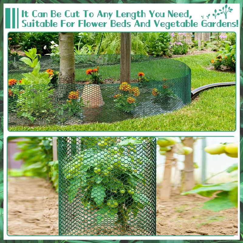 32.8ftx16In Plant Protectors from Animals,Plant Cages for Outdoor Plants,Wire Plant