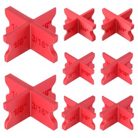 Saillong 8 Pack Deck Spacers with 4 Thicknesses 1/16", 1/8", 3/16", 1/4", Durable PC Plastic Deck Board Jig Spacers Clamp, Decking Spacing Tool for Pressure Treated Lumber, Composite PVC Board