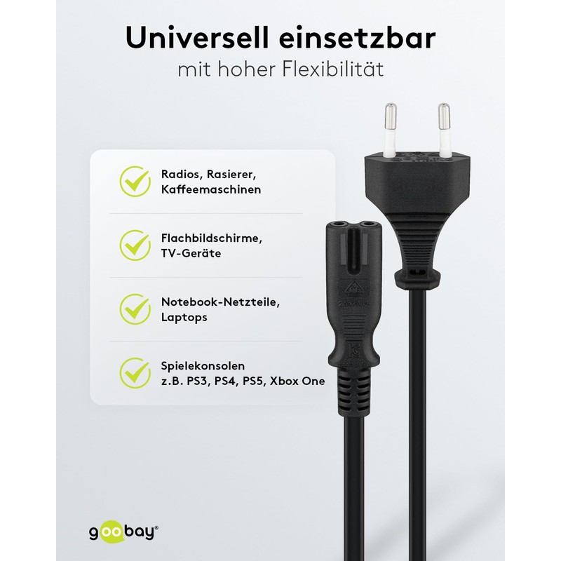 Goobay 51326 Euro Connection Cable Single Black