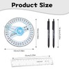 3Pcs Protractor Set, Protractor 360, 360 Protractor with Swing Arm