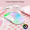 memzuoix 2.4G Wireless Mouse with Customizable Cover & 9-Color LED