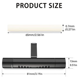PcvGef Auto Duft, Auto Duft Innenraum, Auto Lufterfrischer Innenraum, Duft fr Auto, 1 Stck Auto Duftstecker mit 15 Duftst?bchen, Zylindrisches Design aus Aluminium, 80*13 mm, Ideal fr Autolftungsgitter