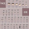 30 Piece Professional Makeup Brushes Set with Travel Pouch Pink