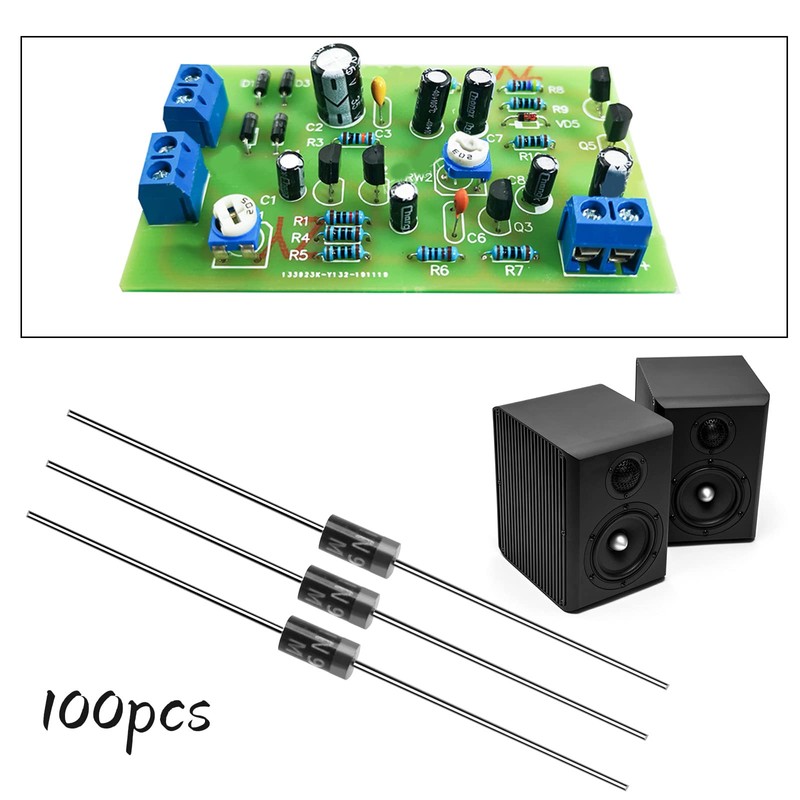 eMagTech 100PCS 1N5819 Schottky Diodes 1A 40V Schottky Barrier Rectifier