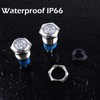 DMWD 2PCS 16mm Latching Push Button Switch 12V-24V On/Off 1NO