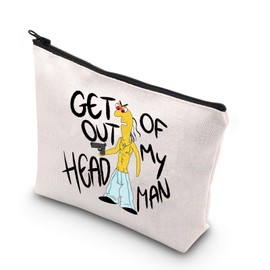 DJ Spit Makeup Bag DJ Spit Gifts Get Out of My Head Smiling Cartoon TV Show Gifts DJ Spit Merch, Get Out Mb Uk
