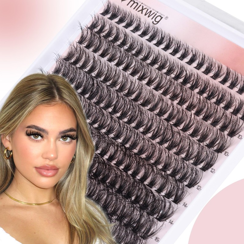 Eyelash Extensions Set, Artificial Eyelashes, Natural DIY Eyelash Extension Cluster