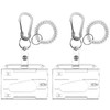 Wrist Coil ID Badge Holder with Multitool Aluminum Carabiner Clip,Stretchable