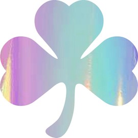 NBFU Shamrock Silhouette (Holographic Opal Purple) (Set Of 2) Premium Waterproof Vinyl Decal Stickers For Laptop Phone Accessory Helmet Car Window Bumper Mug Tuber Cup Door Wall Decoration