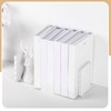 Skyygemm White Wood Scalloped Bookends for Shelves, Non Slip Decorative