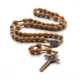 Rosary Necklace for Women Religious Cross Pendant Necklace Rosary Beads Catholic Jewelry Christian Gifts for Women