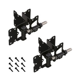 Advantage Industries Stainless-Steel Self-Closing Gate Hinge | Horizontal Adjustable | Heavy-Duty Enclosed Spring | Tight Hinge Tolerance | 3-Side Gate Attachment | Vinyl/PVC Gate (Pair) – Black