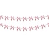 Pre-Strung Pink Bow Garland Banner Decorations, Pink Bow Party Decorations