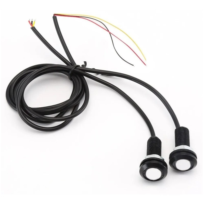Ojo De Aguila Dual Estrobo Drl Led Auto Moto Lupa