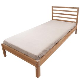 Lakurasu Fitted Sheet Single, Washable, Smooth Sheet, Beige, Single