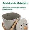 Reotemp Bamboo Fiber Kitchen Compost Bin (Grey)