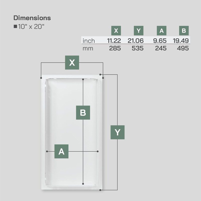 Vent Systems 10'' x 20'' Inch White Metal Access Panel