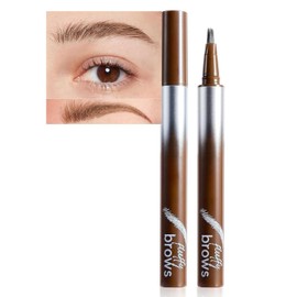 MAEPEOR Liquid Eyebrow Pen 5 Colors Wild Natural Liquid Brow Pencil Long Lasting and Waterproof Microblading Eyebrow with Multiple Fork Tips for Natural Brow-looking (02 Auburn)