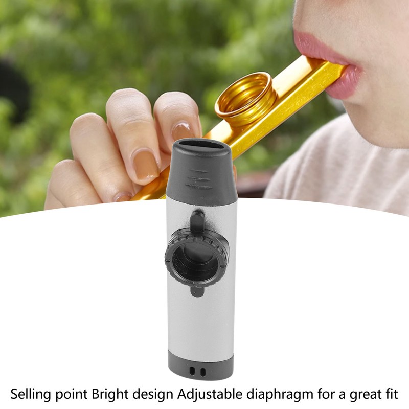 Kazoo Professional Aluminum Adjustable Tone Musical Instrument with 5Pcs Flute