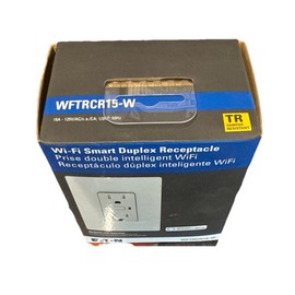 Eaton WFTRCR15-W Receptacle Smart Duplex Outlet White 15A 125V WIFI