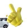Hand Gesture Car Antenna Ball,Automotive Yellow Exterior Decor | Easy