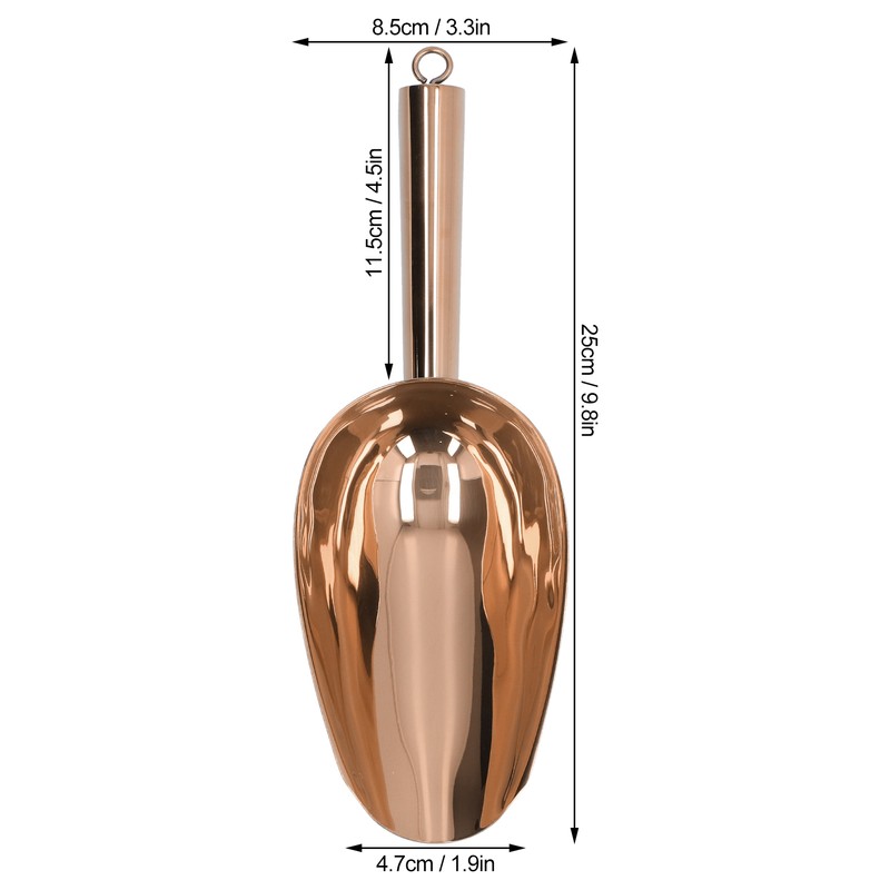 Ice Scooper Stainless Steel U Shaped Sturdy Food Grade Ice