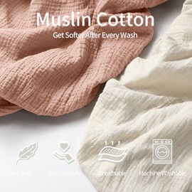 Peepeemax Moses Basket Sheets 80x40 cm, 100% Cotton Pram Sheets Fitted, Muslin Bassinet Sheet for Boys and Girls, Baby Crib Fitted Sheets Fit for Oval Rectangle Matress, 2 Pack (Pink)