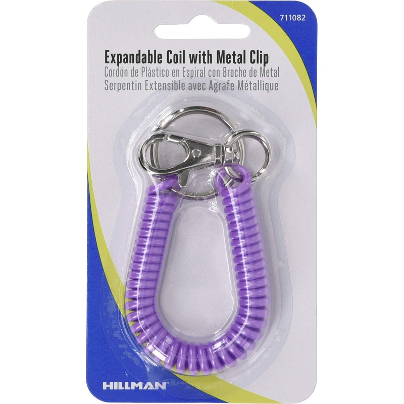 Hillman Expandable Coil with Metal Clip, 5 Pack