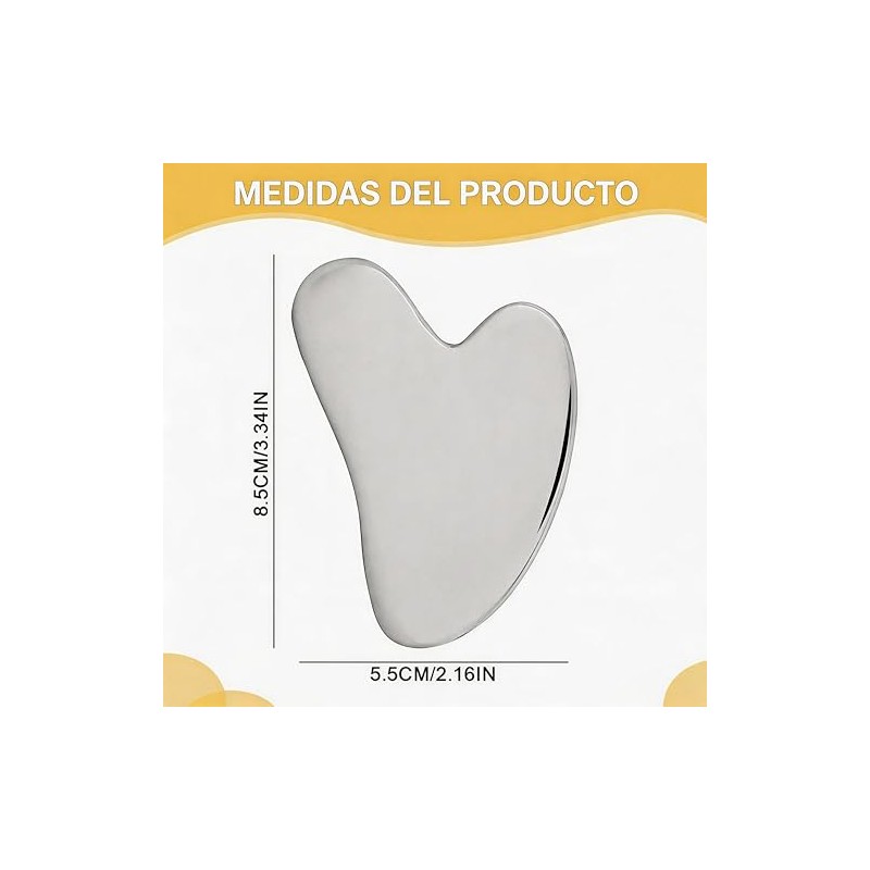 Gua Sha, Herramienta de Masaje de Acero Inoxidable Guasha, Herramienta