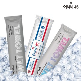 Enerb45 Simple and safe disposable all-in-one functional body tissue shower towel wet towel for showering without water, large size - 10 sheets / 에너비45 물없이 샤워하는 간편하고 안전한 일회용 올인원 기능성 바디티슈 샤워타월 웻타월, 대형-10매