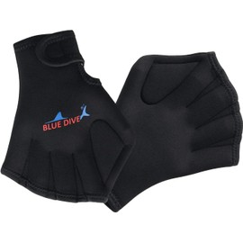 Swimming Gloves, Diving Gloves, Marine Sports, Fin Gloves, Waterproof, Snorkeling Gloves, Surfing, Diving Gloves, Wrist Band, Unisex, Adjustable, 0.08 inch (2 mm), Abrasion Resistant, Neoprene Gloves,