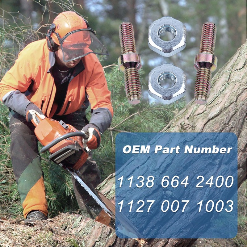 AUMEL Chain Adjuster Tensioner Bar Stud Nut Kit for Stihl