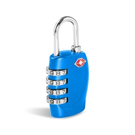 CFMOUR TSA Suitcase Locks - 1, 2, 3, 4, 5, 6 Pack 4-Dial Security Travel Combination Padlock for Suitcases Luggage Case Bag Code Lock - Blue (Pack of 1)