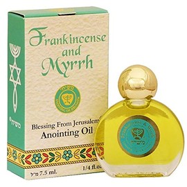 10 x Frankincense & Myrrh Anointing Oil 7.5 ml - 1/4oz from The Holyland Jerusalem (10 Bottles)
