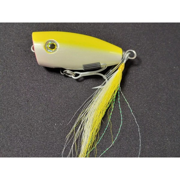 Yellow Star 1 Yellow Star(Outcast) Custom Lures C-Wee Popper YELLOW/WHITE
