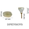 Perilla Home Set of 6 Kono Off White Ceramic Knob