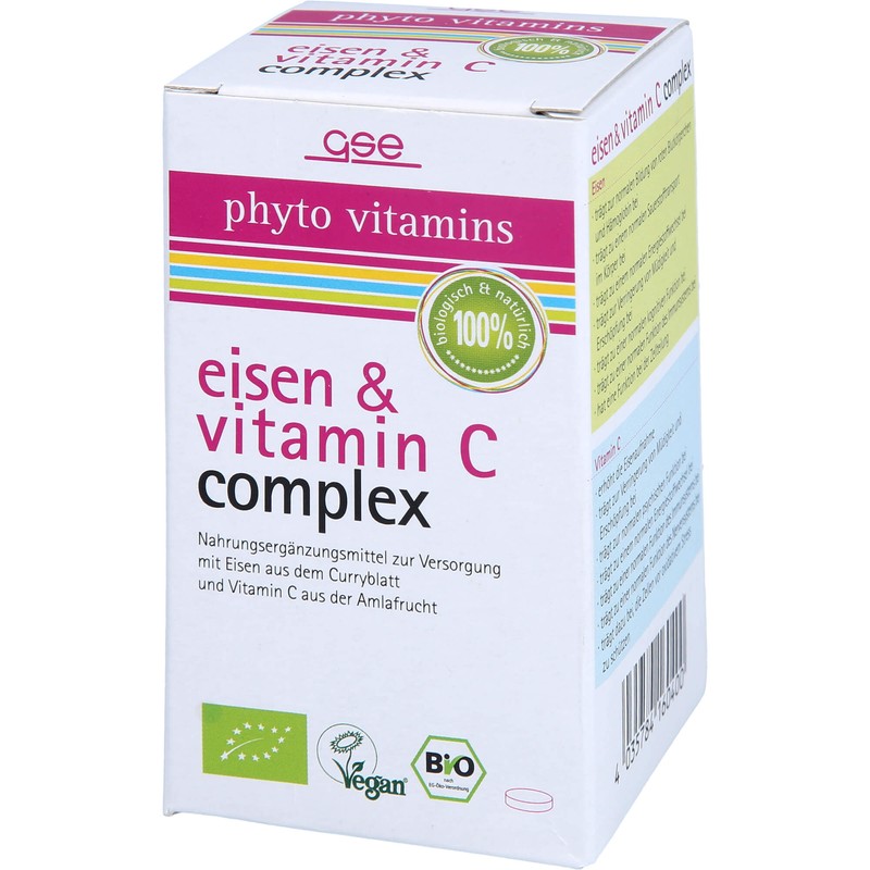 phyto vitamins Eisen und Vitamin C Complex Bio, 60 St.