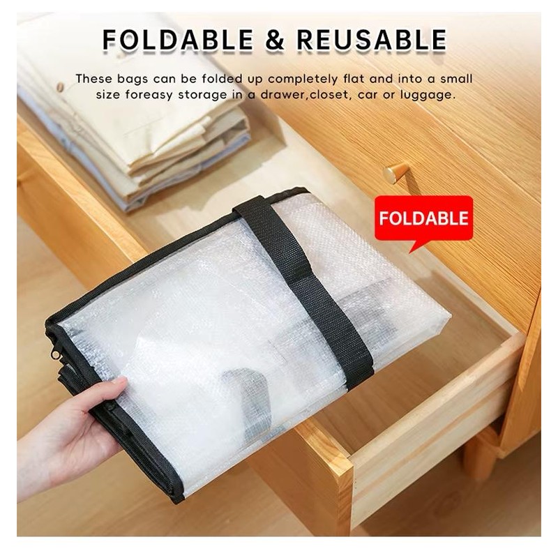 Transparent Storage Bag for Bedding and Clothing – Spacious Rectangular