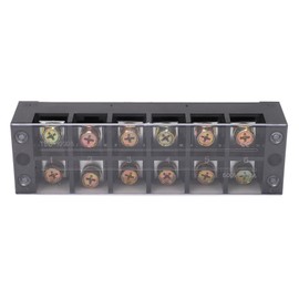 Electrical Terminal Strip Block Thickened 100A 600V Dual Row 6 Positions for Lighting Systems and Power Distribution System