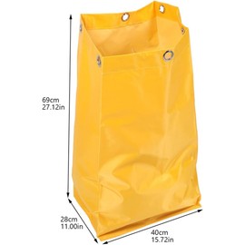 Vaguelly Bolsas para Carrito de Servicio, 2 Piezas Lona Amarilla