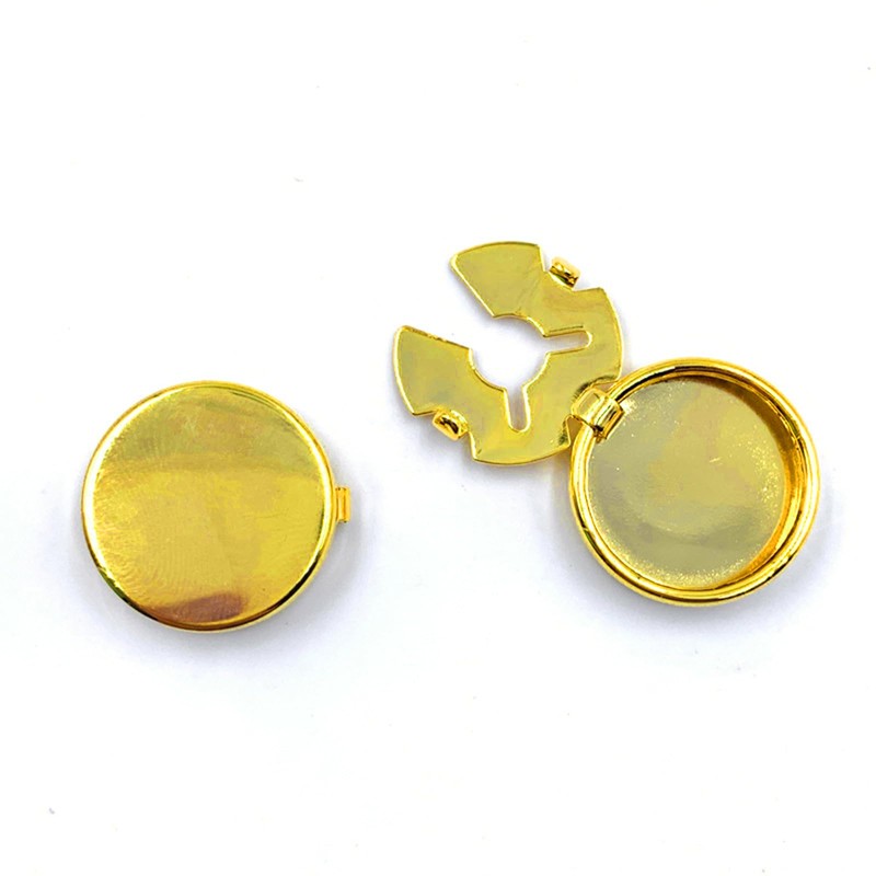 BOGEEL 10 Pieces Brass Round Cuff Button Cover Cuff Links