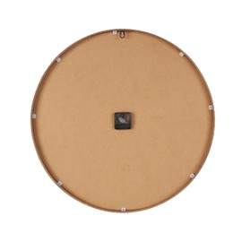 Deco 79 Wood Decorative Wall Clock Distressed Wall Clock for Home with Black Beaded Wood Frame, Wall Clock for Room 24" x 3" x 24", Light Brown