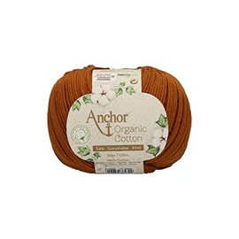 Anchor Organic Cotton, 50 g, Thickness: 4, Presentation: 125 m Caramel Brown Crochet Yarn