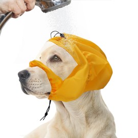 Adjustable Dog Shower Cap Bath Cap Waterproof Shower Hat Dog Ear Covers Overhanging Pet Bath Ear Protection Cats Ear Drops Guard for Kitten Puppy Small Pets Bath Protector