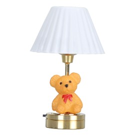 1: 12 Scale Dollhouse Bear Table Decor Realistic LED Lamp Dollhouse Bear Bedside Light