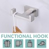 APLusee Square Double Towel Hook, 304 Stainless Steel Dual Coat